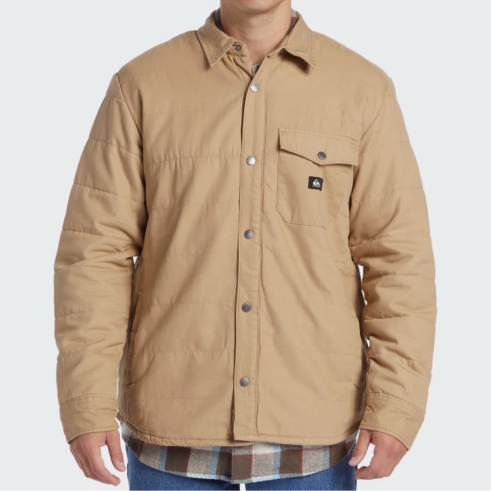 Quiksilver Jacket Downrail UPD Canvas Tan NWT Men’s Size Medium